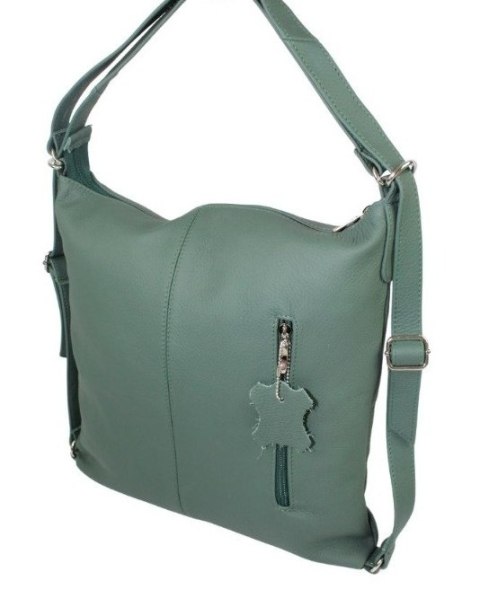 Praktyczny Plecak Skórzany Torebka 2 w 1 MAGRE (PL) AMELIA Skóra Naturalna Licowa CIEMNY ZIELONY Praktyczny Plecak Skórzany Torebka 2 w 1 MAGRE (PL) AMELIA Skóra Naturalna Licowa CIEMNY ZIELONY