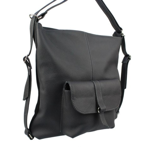 Praktyczny Plecak Skórzany Torebka 2 w 1 MAGRE (PL) AMELIA Skóra Naturalna Licowa GRAFITOWY Praktyczny Plecak Skórzany Torebka 2 w 1 MAGRE (PL) AMELIA Skóra Naturalna Licowa GRAFITOWY