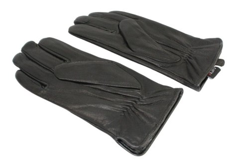 Rękawiczki Męskie PolskaGalanteria Ocieplane Ze Skóry Renifera Rozmiar 11 1/2 GŁADKIE CZARNE