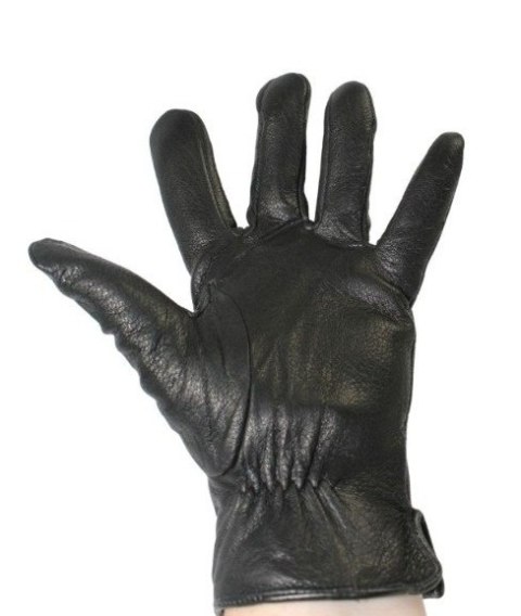 Rękawiczki Męskie PolskaGalanteria Ocieplane Ze Skóry Renifera Rozmiar 11 GŁADKIE CZARNE