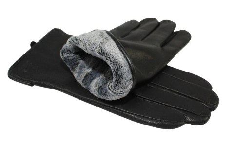 Rękawiczki Męskie PolskaGalanteria Ocieplane Ze Skóry Renifera Rozmiar 12 GŁADKIE CZARNE