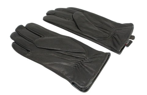 Rękawiczki Męskie PolskaGalanteria Ocieplane Ze Skóry Renifera Rozmiar 12 GŁADKIE CZARNE
