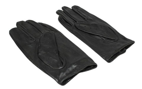 Rękawiczki Skórzane Samochodowe Z wycięciami PolskaGalanteria Ze Skóry Cielęcej Rozmiar 11 1/2 CZARNE
