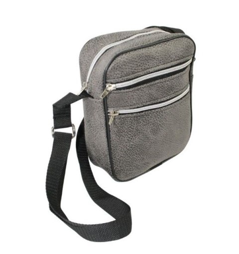 Skórzana Torba Męska Średnia Pionowa POPIELATA Antoszczyk (PL) 20 x 16 x 5 [cm]