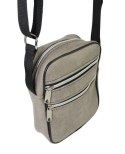 Skórzana Torba Męska Średnia Pionowa SZARA Antoszczyk (PL) 20 x 16 x 5 [cm]