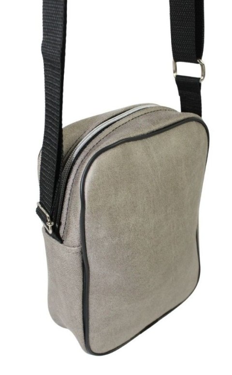 Skórzana Torba Męska Średnia Pionowa SZARA Antoszczyk (PL) 20 x 16 x 5 [cm]