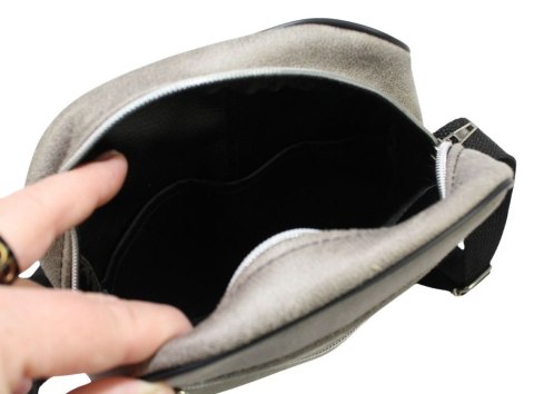 Skórzana Torba Męska Średnia Pionowa SZARA Antoszczyk (PL) 20 x 16 x 5 [cm]