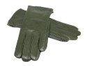 Skórzane Ocieplane Rękawiczki Damskie PolskaGalanteria.pl Ze Skóry Naturalnej CIEMNE OLIWKOWE Rozmiar 8 1/2 