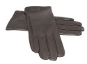 Skórzane Ocieplane Rękawiczki Damskie PolskaGalanteria.pl Ze Skóry Naturalnej CZEKOLADOWE o Rozmiar 7 1/2