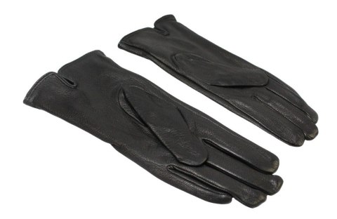 Skórzane Ocieplane Rękawiczki Damskie PolskaGalanteria.pl Ze Skóry Naturalnej Renifera Z Górnym Ściągaczem CZARNE Rozmiar 8 1/2