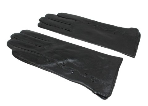 Skórzane Ocieplane Rękawiczki Damskie PolskaGalanteria.pl Ze Skóry Naturalnej Z Wzorkiem CZARNE Rozmiar 7 Skórzane Ocieplane Rękawiczki Damskie PolskaGalanteria.pl Ze Skóry Naturalnej Z Wzorkiem CZARNE Rozmiar 7