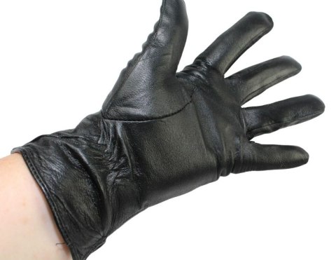 Skórzane Ocieplane Rękawiczki Damskie PolskaGalanteria.pl Ze Skóry Naturalnej Z Wzorkiem CZARNE Rozmiar 7 Skórzane Ocieplane Rękawiczki Damskie PolskaGalanteria.pl Ze Skóry Naturalnej Z Wzorkiem CZARNE Rozmiar 7