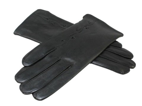 Skórzane Ocieplane Rękawiczki Damskie PolskaGalanteria.pl Ze Skóry Naturalnej Z Wzorkiem CZARNE Rozmiar 8 1/2 Skórzane Ocieplane Rękawiczki Damskie PolskaGalanteria.pl Ze Skóry Naturalnej Z Wzorkiem CZARNE Rozmiar 8 1/2