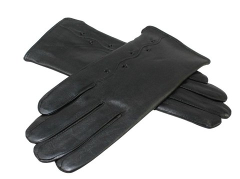 Skórzane Ocieplane Rękawiczki Damskie PolskaGalanteria.pl Ze Skóry Naturalnej Z Wzorkiem CZARNE Rozmiar 8 Skórzane Ocieplane Rękawiczki Damskie PolskaGalanteria.pl Ze Skóry Naturalnej Z Wzorkiem CZARNE Rozmiar 8