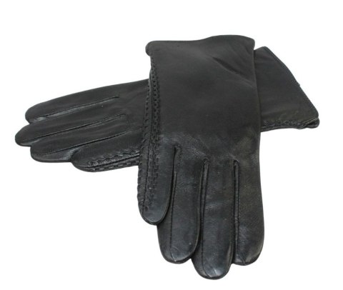 Skórzane Ocieplane Rękawiczki Damskie PolskaGalanteria.pl Ze Skóry Naturalnej Z Wzorkiem Podwójna Nitka CZARNE Rozmiar 7 Skórzane Ocieplane Rękawiczki Damskie PolskaGalanteria.pl Ze Skóry Naturalnej Z Wzorkiem Podwójna Nitka CZARNE Rozmiar 7