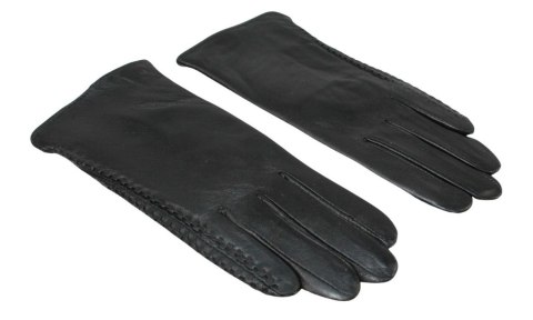 Skórzane Ocieplane Rękawiczki Damskie PolskaGalanteria.pl Ze Skóry Naturalnej Z Wzorkiem Podwójna Nitka CZARNE Rozmiar 7 Skórzane Ocieplane Rękawiczki Damskie PolskaGalanteria.pl Ze Skóry Naturalnej Z Wzorkiem Podwójna Nitka CZARNE Rozmiar 7