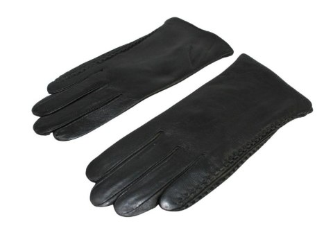 Skórzane Ocieplane Rękawiczki Damskie PolskaGalanteria.pl Ze Skóry Naturalnej Z Wzorkiem Podwójna Nitka CZARNE Rozmiar 9 Skórzane Ocieplane Rękawiczki Damskie PolskaGalanteria.pl Ze Skóry Naturalnej Z Wzorkiem Podwójna Nitka CZARNE Rozmiar 9