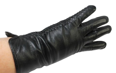 Skórzane Ocieplane Rękawiczki Damskie PolskaGalanteria.pl Ze Skóry Naturalnej Z Wzorkiem Podwójna Nitka CZARNE Rozmiar 9 Skórzane Ocieplane Rękawiczki Damskie PolskaGalanteria.pl Ze Skóry Naturalnej Z Wzorkiem Podwójna Nitka CZARNE Rozmiar 9