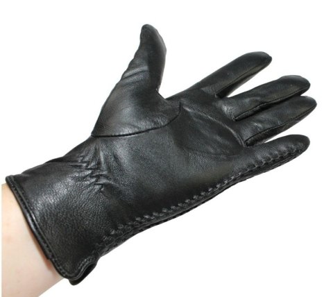 Skórzane Ocieplane Rękawiczki Damskie PolskaGalanteria.pl Ze Skóry Naturalnej Z Wzorkiem Podwójna Nitka CZARNE Rozmiar 9 Skórzane Ocieplane Rękawiczki Damskie PolskaGalanteria.pl Ze Skóry Naturalnej Z Wzorkiem Podwójna Nitka CZARNE Rozmiar 9