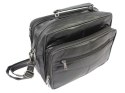 Torba męska skórzana CONVEY (PL) 276 Pozioma Czarna Dwukomorowa 29 x 20 x 15 [cm]