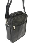 Torba męska skórzana CONVEY (PL) 8696 Pionowa Czarna Dwukomorowa 23 x 17 x 8 [cm]