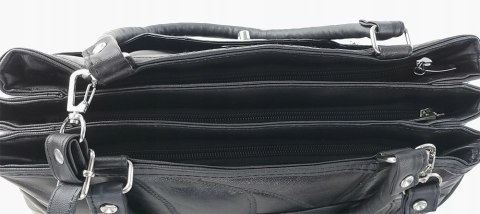 Torebka Skórzana CONVEY (PL) 0074 Torebka Klasyczna Listonoszka Skóra Cielęca CZEKOLADOWA 33 x 23 x 11 [cm]