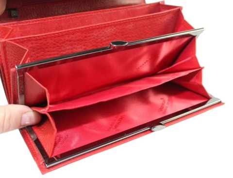 Portfel Damski Skórzany VERMARI Długi Klamra Skóra Naturalna 72062 19 x 9,5 x 3,5 [cm]