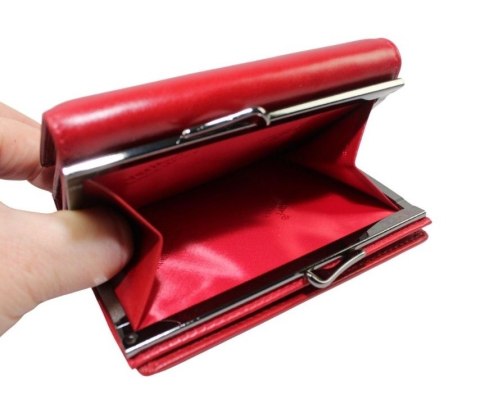 Portfel Damski Skórzany VERMARI Klamra Skóra Naturalna Z Klapką 47009 10 x 3 x 12,5 [cm]