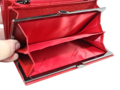 Portfel Damski Skórzany VERMARI Klasyczny Na Klamrę Skóra Naturalna 60001 19 x 9,5 x 3 [cm]