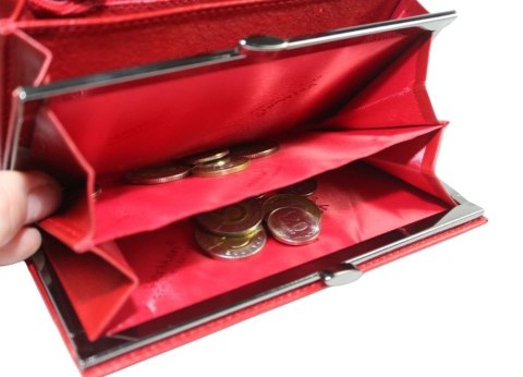 Portfel Damski Skórzany VERMARI Klasyczny Na Klamrę Skóra Naturalna 60001 19 x 9,5 x 3 [cm]