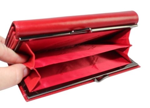 Portfel Damski Skórzany VERMARI Skóra Naturalna Licowa Duży Klamra Na Zewnątrz 72031 19 x 9 x 3,5 [cm]