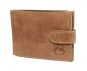 Portfel Męski Skórzany EL FORREST Mały Skóra Bydlęca Poziomy Z Zapinką Jedno Skrzydełko 851 08 RFID BRĄZOWY 11 x 8 x 2 [cm]