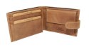 Portfel Męski Skórzany EL FORREST Mały Skóra Bydlęca Poziomy Z Zapinką Jedno Skrzydełko 851 08 RFID BRĄZOWY 11 x 8 x 2 [cm]