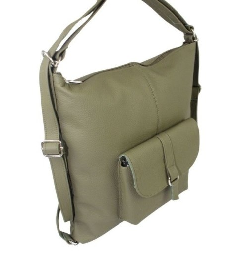 Praktyczny Plecak Skórzany Torebka 2 w 1 MAGRE (PL) AMELIA Skóra Naturalna Licowa OLIWKOWY Praktyczny Plecak Skórzany Torebka 2 w 1 MAGRE (PL) AMELIA Skóra Naturalna Licowa OLIWKOWY