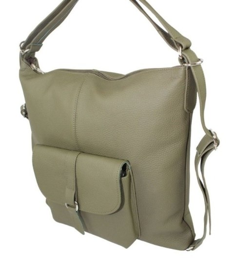 Praktyczny Plecak Skórzany Torebka 2 w 1 MAGRE (PL) AMELIA Skóra Naturalna Licowa OLIWKOWY Praktyczny Plecak Skórzany Torebka 2 w 1 MAGRE (PL) AMELIA Skóra Naturalna Licowa OLIWKOWY