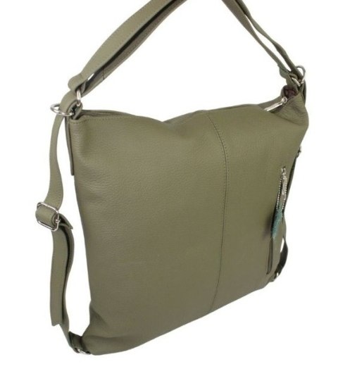 Praktyczny Plecak Skórzany Torebka 2 w 1 MAGRE (PL) AMELIA Skóra Naturalna Licowa OLIWKOWY Praktyczny Plecak Skórzany Torebka 2 w 1 MAGRE (PL) AMELIA Skóra Naturalna Licowa OLIWKOWY