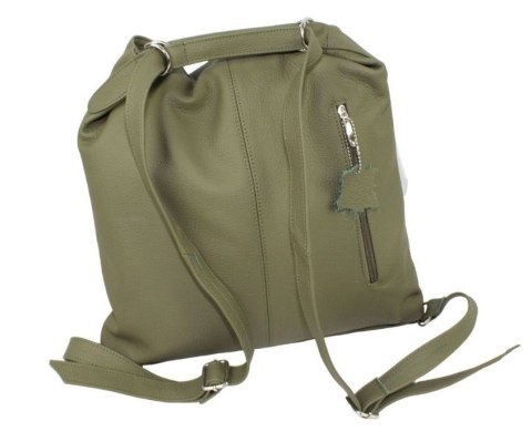 Praktyczny Plecak Skórzany Torebka 2 w 1 MAGRE (PL) AMELIA Skóra Naturalna Licowa OLIWKOWY Praktyczny Plecak Skórzany Torebka 2 w 1 MAGRE (PL) AMELIA Skóra Naturalna Licowa OLIWKOWY