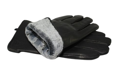 Rękawiczki Męskie PolskaGalanteria Ocieplane Ze Skóry Renifera Rozmiar 10 1/2 ELEGANCKIE PRZESZYCIE CZARNE