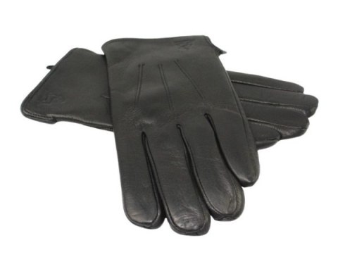 Rękawiczki Męskie PolskaGalanteria Ocieplane Ze Skóry Renifera Rozmiar 11 ELEGANCKIE PRZESZYCIE CZARNE