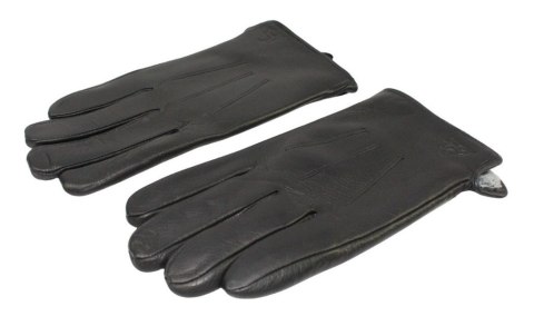 Rękawiczki Męskie PolskaGalanteria Ocieplane Ze Skóry Renifera Rozmiar 12 1/2 ELEGANCKIE PRZESZYCIE CZARNE